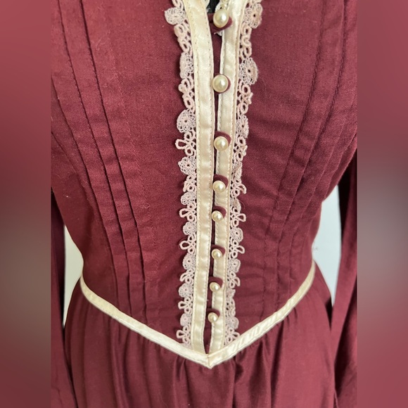 Vintage 1970s Gunne Sax by Jessica San Francisco Victorian Prairie Dress size 9 - Picture 3 of 9